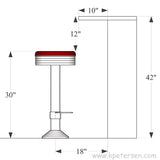 Soda Fountain Stool with Chromed Steel Seat and Column