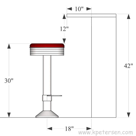 Soda Fountain Stool with Chromed Steel Seat and Column
