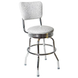 Chrome Bar Stool with Chrome Seat Ring