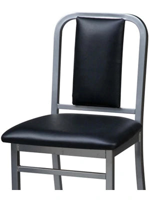 Deco Steel Bar Stool With Upholstered Seat And Back
