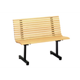 Oak Slat Contoured Wood Booth
