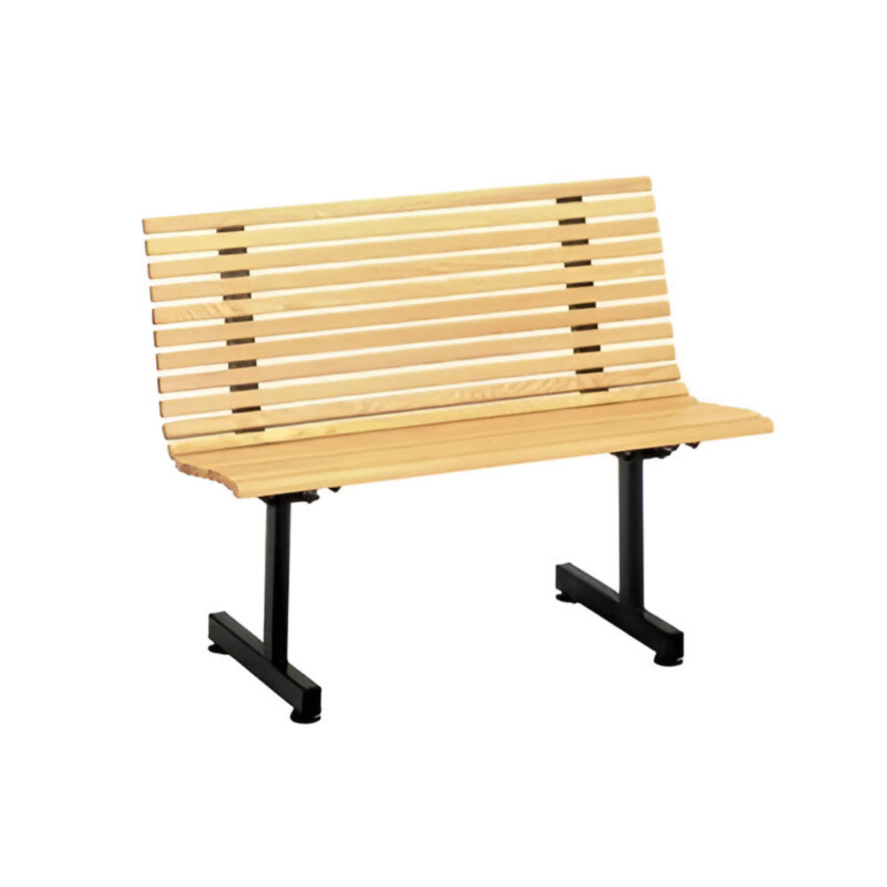 Oak Slat Contoured Wood Booth