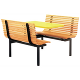 Oak Slat Contoured Wood Booth