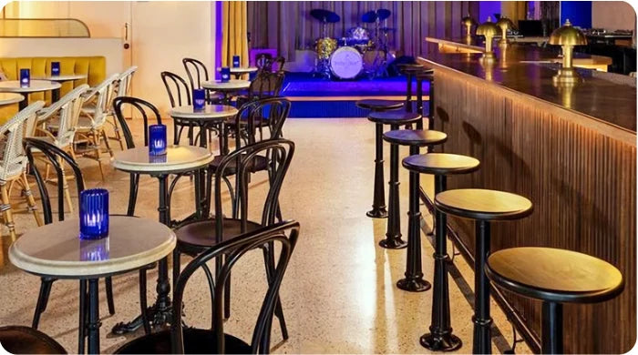 Victorian Style Cast Aluminum Bolt Down Counter Stools