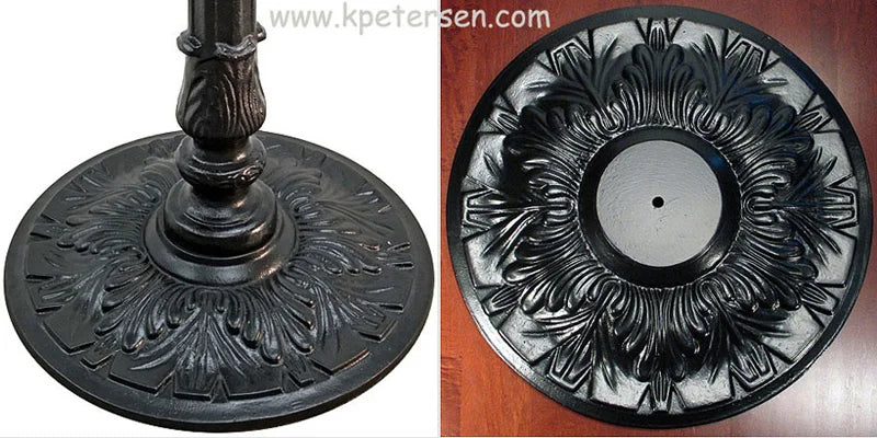 24" Round Victorian Ornate Cast Iron Table Base
