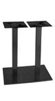 16" x 28" Flat Steel Square Plate Two Column Table Base