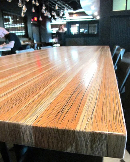 Solid Cherry Restaurant Table Cherry Wheat Restaurant Installation