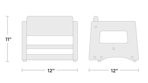 Classic Oak Restaurant Childs Booster Seat Dimensions Drawing