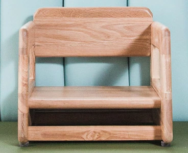 Oak Restaurant Childrens Oak Booster Seat Front View