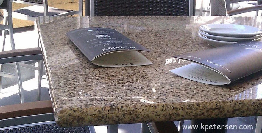 CLOSEOUT Granite Restaurant Tables Giallo Gold