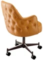 #5528 Diamond Tufted Club Arm Chair With Casters