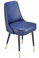 #3510 Plain Back Club Chair With Brass Legs