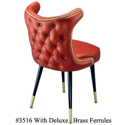 Retro Nail Trim Upholstered Back Club Chair With Deluxe Ferrules 3516