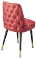 #3528 Diamond Tufted Club Chair With Brass Legs