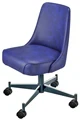 #3610 Plain Back Club Chair With Casters