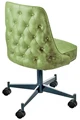 #3628 Diamond Tufted Club Chair With Casters