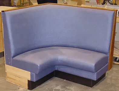 Upholstered Restaurant Booth With One Finished End