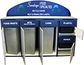 Custom Techno Trash Recycling Cabinets