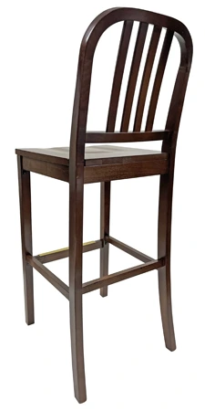 Deco Wood Bar Stool Rear View