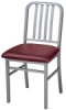 Deco Steel Restaurant Chair with Upholstered Seat