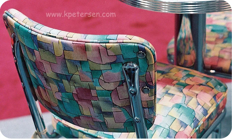 Chrome V Back Diner Deluxe Chair