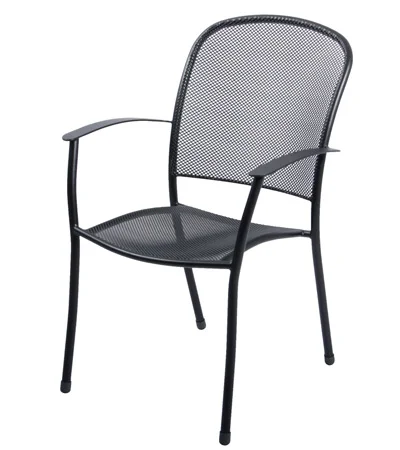 Deluxe Outdoor Steel Mesh Stacking Armchair