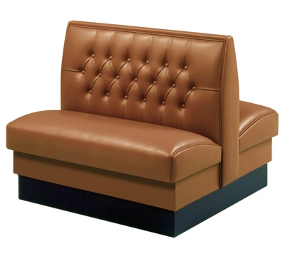 Diamond Tufted Double Restaurant Booth