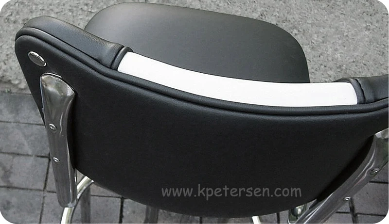Retro Chrome Diner Chair Seat Bar Stool Rear View Detail