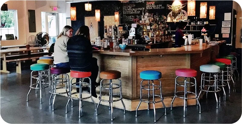 Double Ring Budget Chrome Bar Stool Installation