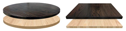 Drop Edge Wood Restaurant Tables Quick Ship