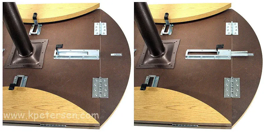 Dropleaf Table Hardware Slide Bar Positions