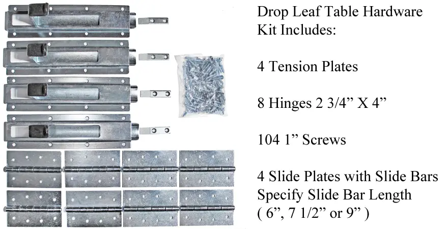 Drop Leaf Restaurant Table Hardware Kit