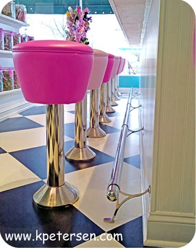 Drum Seat Bolt Down Counter Stool Installation Detail