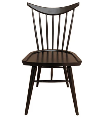 Early American, Windsor Shaker Style Wood Restaurant Chair Wood Seat Front View