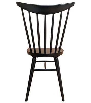Early American, Windsor Shaker Style Wood Restaurant Chair Wood Seat Rear View