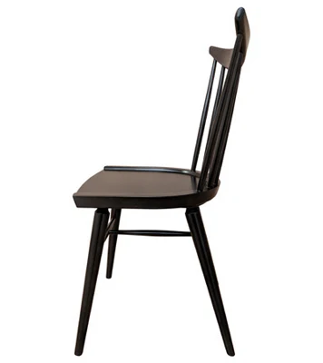 Early American, Windsor Shaker Style Wood Restaurant Chair Wood Seat Side View