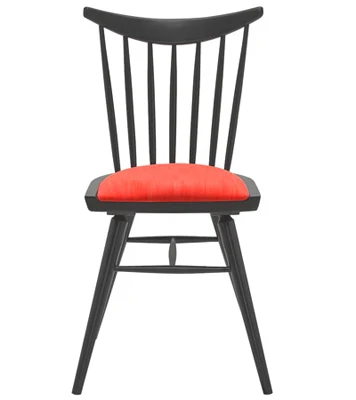 Early American, Windsor Shaker Style Wood Restaurant Chair Upholstered Seat Option