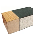 Type E Square Oak Edge Table Top Drawing