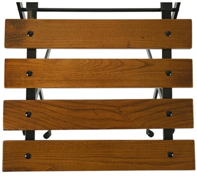 French Bistro Folding Side Chair Chestnut Seat Slats Have Bolt Through Construction