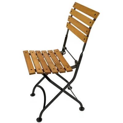 1890 s Style Cafe Folding Side Chairs W Teak Slats