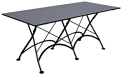 French Bistro 32 X 72 Inch Large Rectangular Steel Outdoor Folding Table