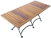 Large 19th Century Reproduction French Bistro Cafe African Teak Folding Table