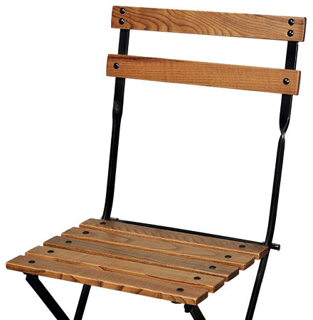 19th Century Reproduction French Garden Bistro Folding Chair Detail
