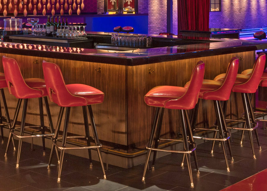 Bowling Alley Barstools, Rosemont, IL - Eric Levin Photography