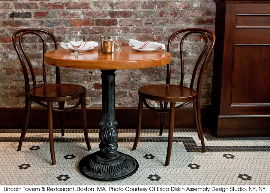 Bentwood Chairs, Ornate Table Base, Lincoln Tavern And Restaurant, Boston, MA
