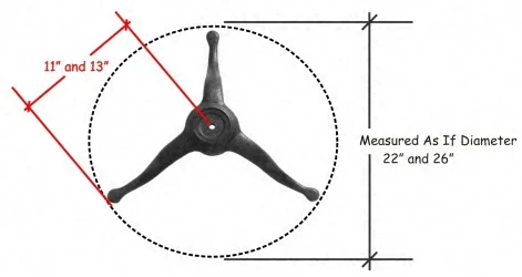 Tripod Restaurant Table Base Drawing