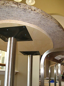 Stainless Steel Table Bases Underside View