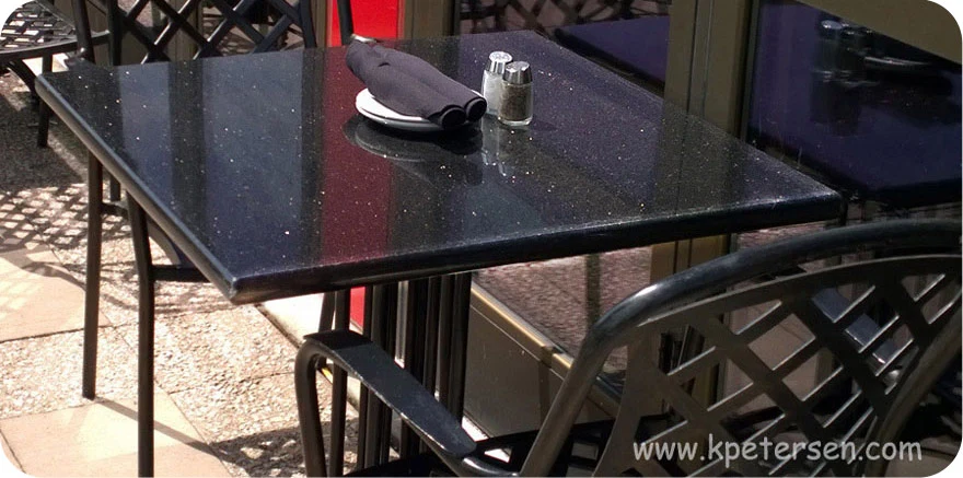 Granite Restaurant Tables Outdoor Installation