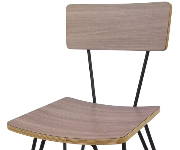 Hairpin Leg Steel Chair Black Frame Detail