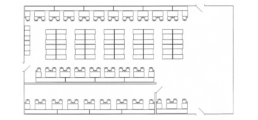 School Lunchroom Booth and Cafeteria Seating Layout